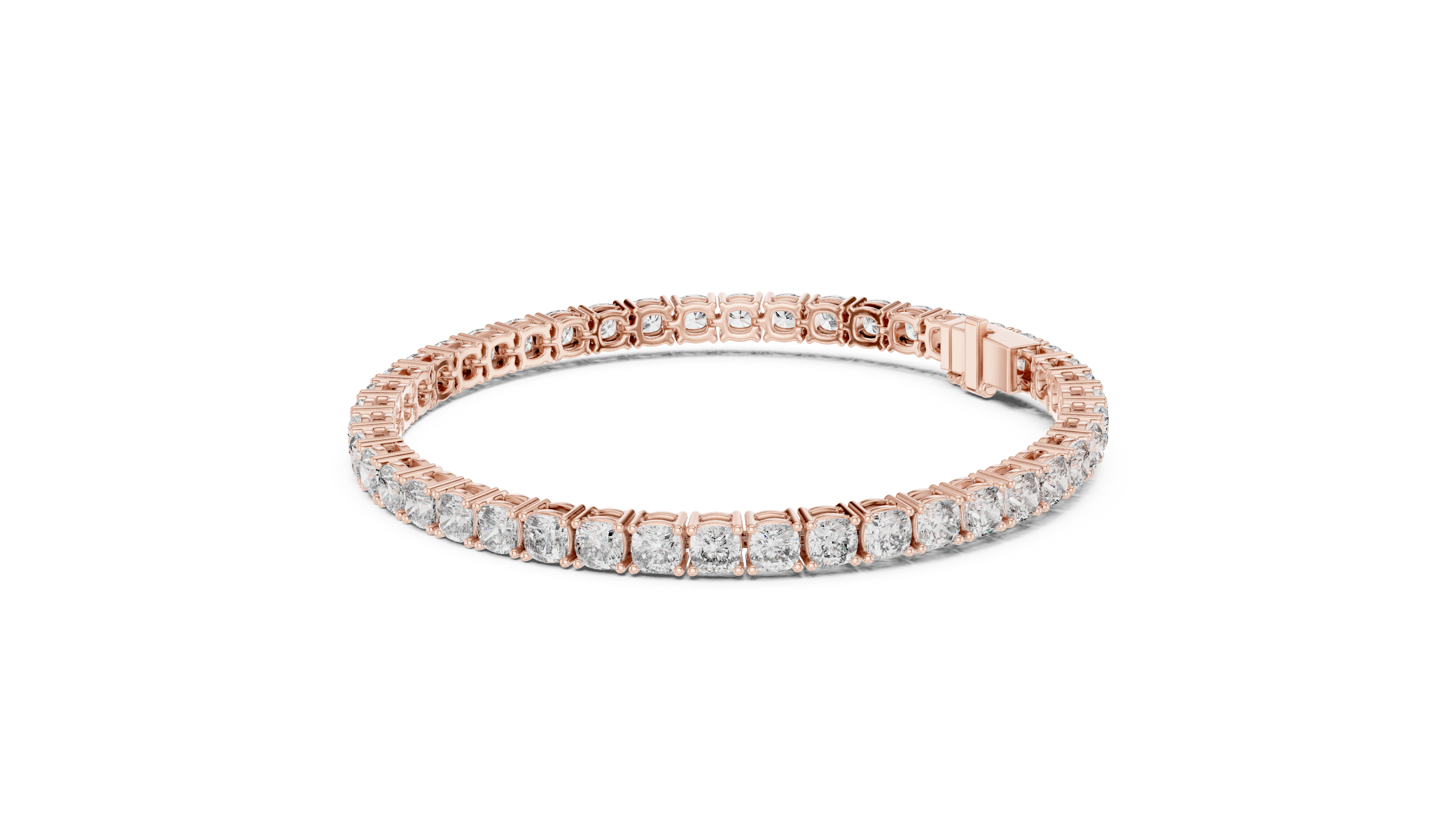 Classic Round Diamond Line Bracelet | Elegant White Gold Plated Tennis Bracelet | Gift for Wife, Girlfriend, or Mom