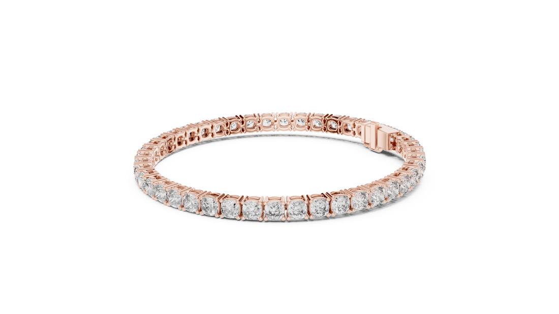 Classic Round Diamond Line Bracelet | Elegant White Gold Plated Tennis Bracelet | Gift for Wife, Girlfriend, or Mom