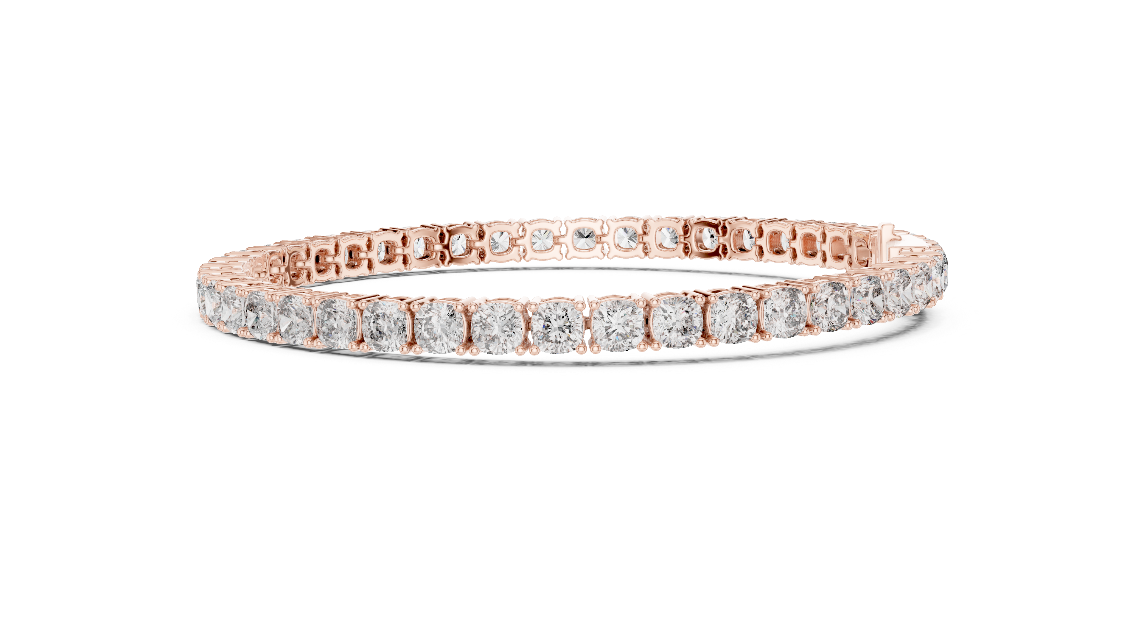 Classic Round Diamond Line Bracelet | Elegant White Gold Plated Tennis Bracelet | Gift for Wife, Girlfriend, or Mom