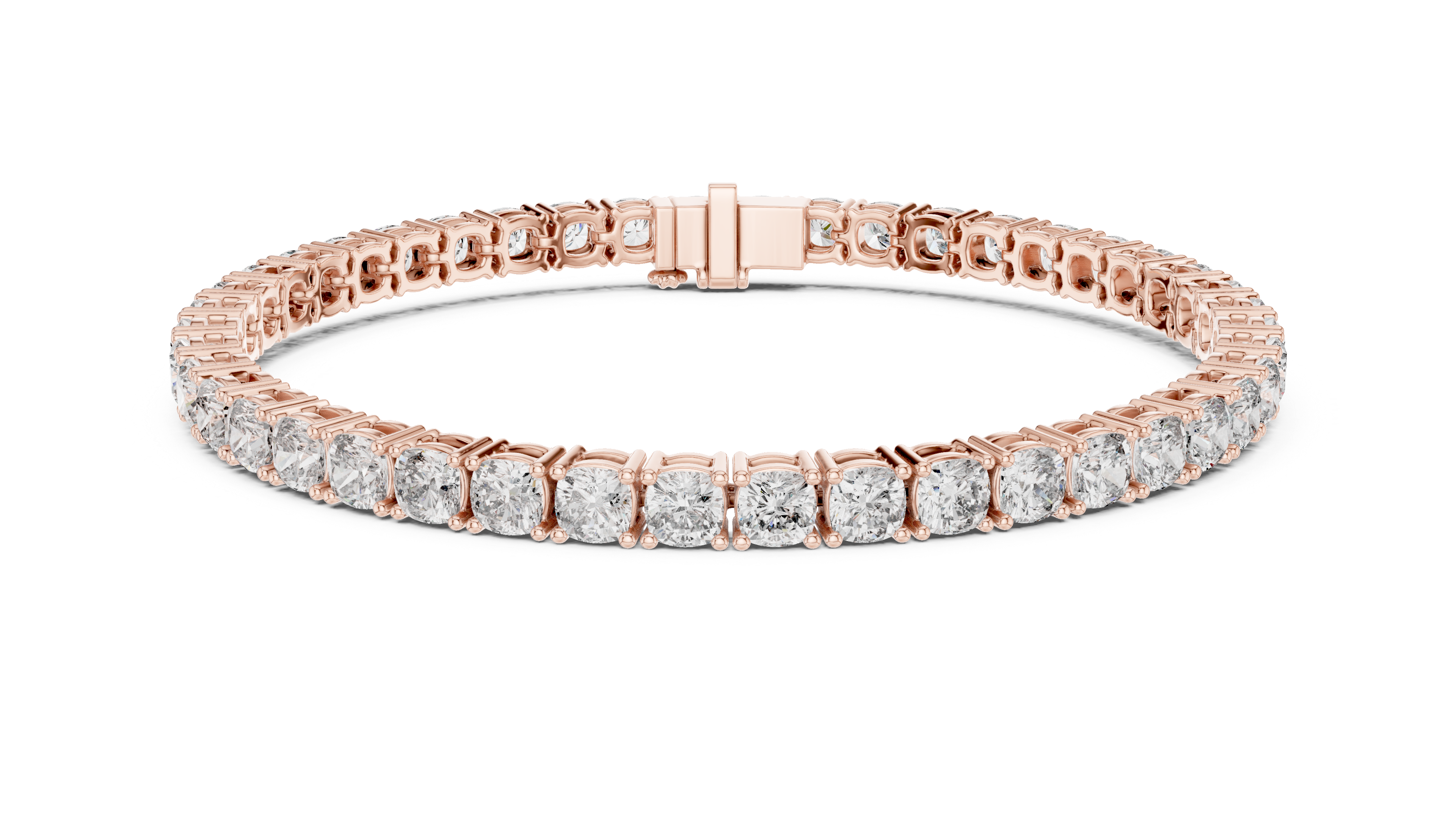 Classic Round Diamond Line Bracelet | Elegant White Gold Plated Tennis Bracelet | Gift for Wife, Girlfriend, or Mom