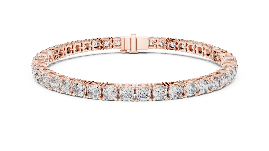 Classic Round Diamond Line Bracelet | Elegant White Gold Plated Tennis Bracelet | Gift for Wife, Girlfriend, or Mom