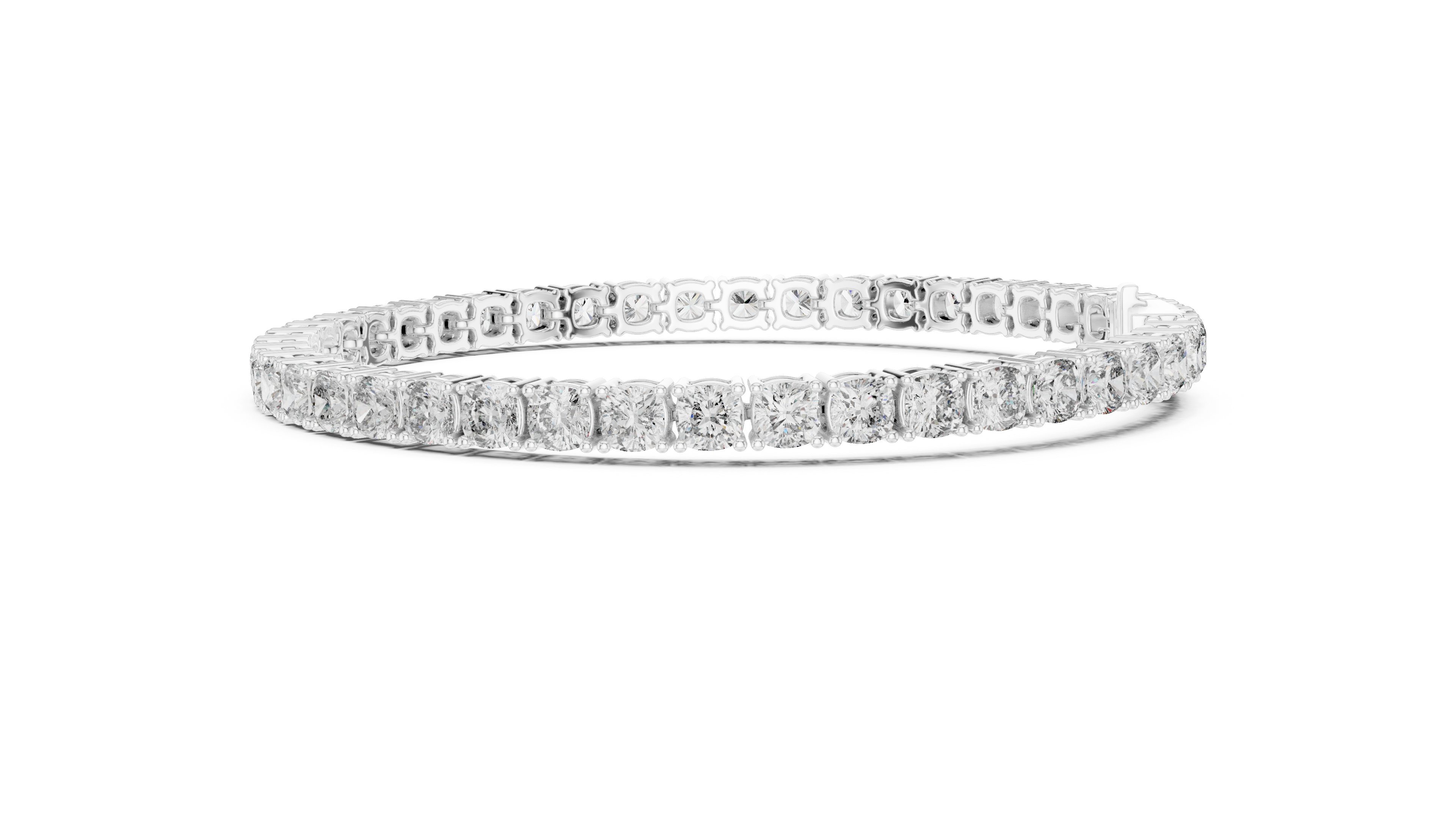 Classic Round Diamond Line Bracelet | Elegant White Gold Plated Tennis Bracelet | Gift for Wife, Girlfriend, or Mom