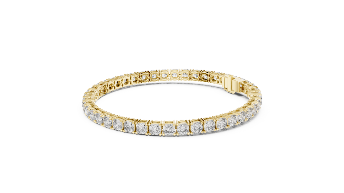 Classic Round Diamond Line Bracelet | Elegant White Gold Plated Tennis Bracelet | Gift for Wife, Girlfriend, or Mom
