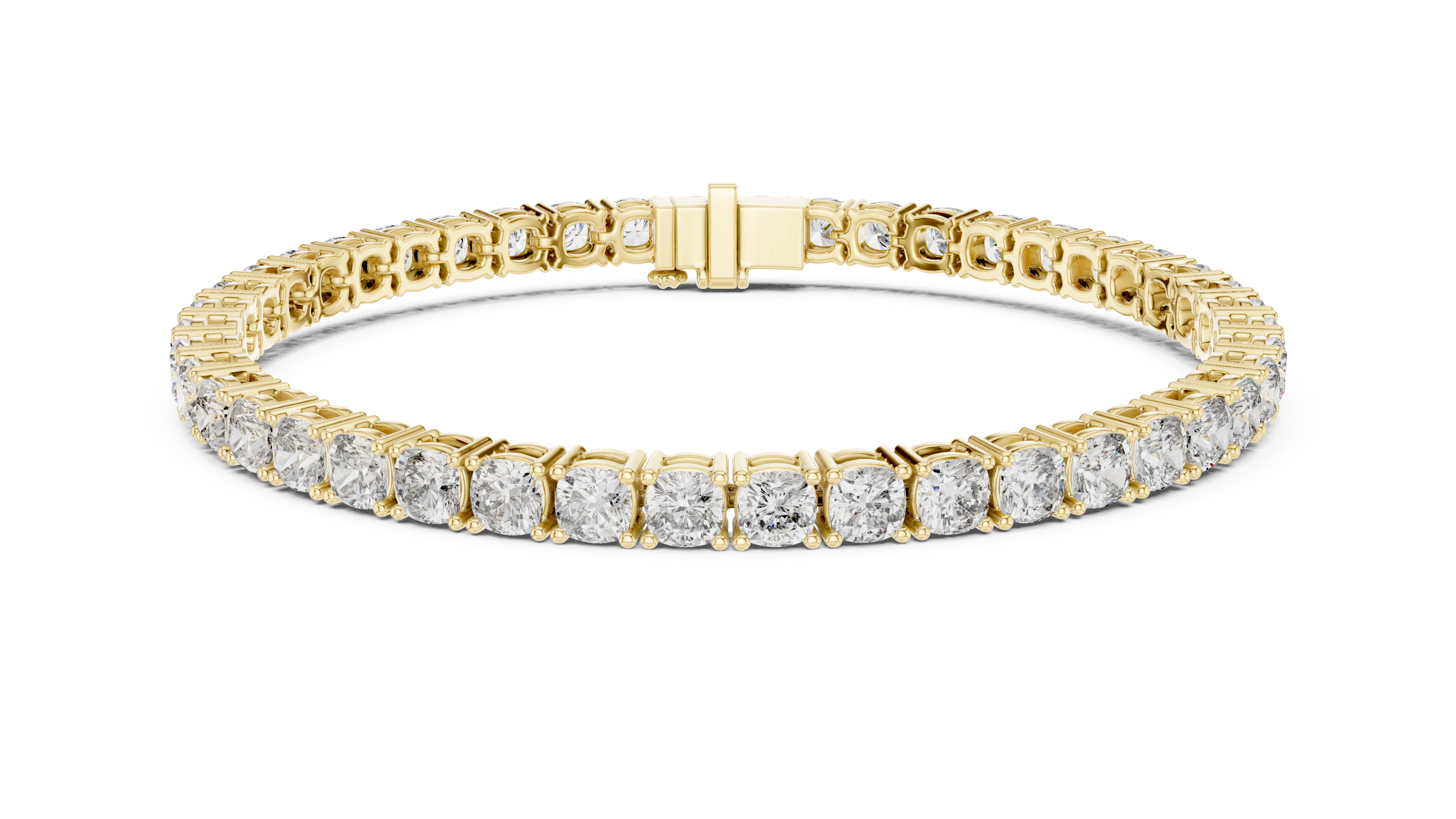 Classic Round Diamond Line Bracelet | Elegant White Gold Plated Tennis Bracelet | Gift for Wife, Girlfriend, or Mom