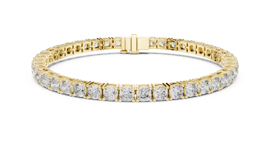 Classic Round Diamond Line Bracelet | Elegant White Gold Plated Tennis Bracelet | Gift for Wife, Girlfriend, or Mom