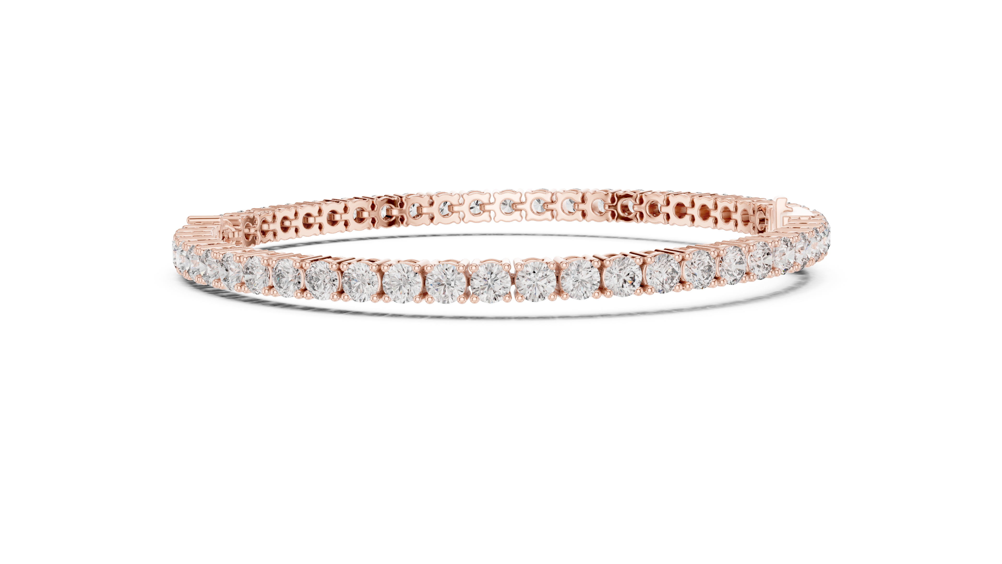Designer Diamond Tennis Bracelet | Mixed Shape Stones in Rose Gold Plated Setting | Premium Wedding & Party Jewelry