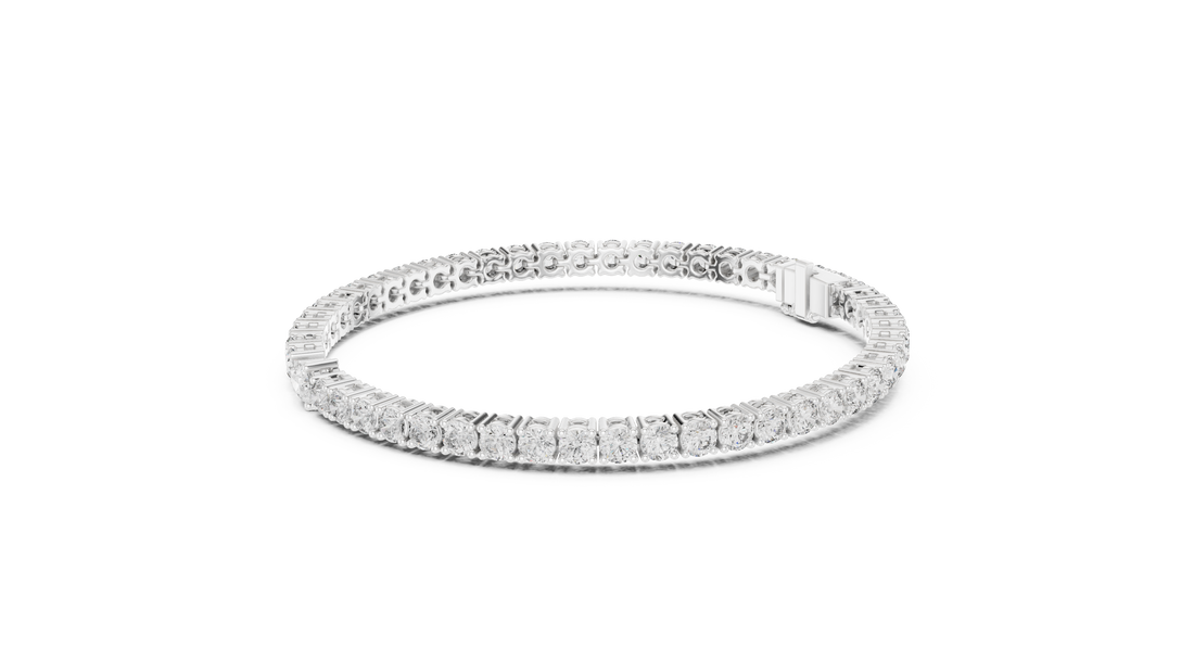 Designer Diamond Tennis Bracelet | Mixed Shape Stones in Rose Gold Plated Setting | Premium Wedding & Party Jewelry