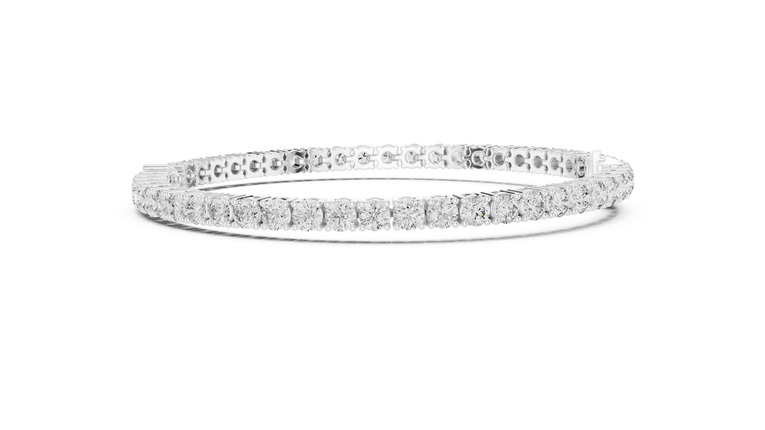 Designer Diamond Tennis Bracelet | Mixed Shape Stones in Rose Gold Plated Setting | Premium Wedding & Party Jewelry