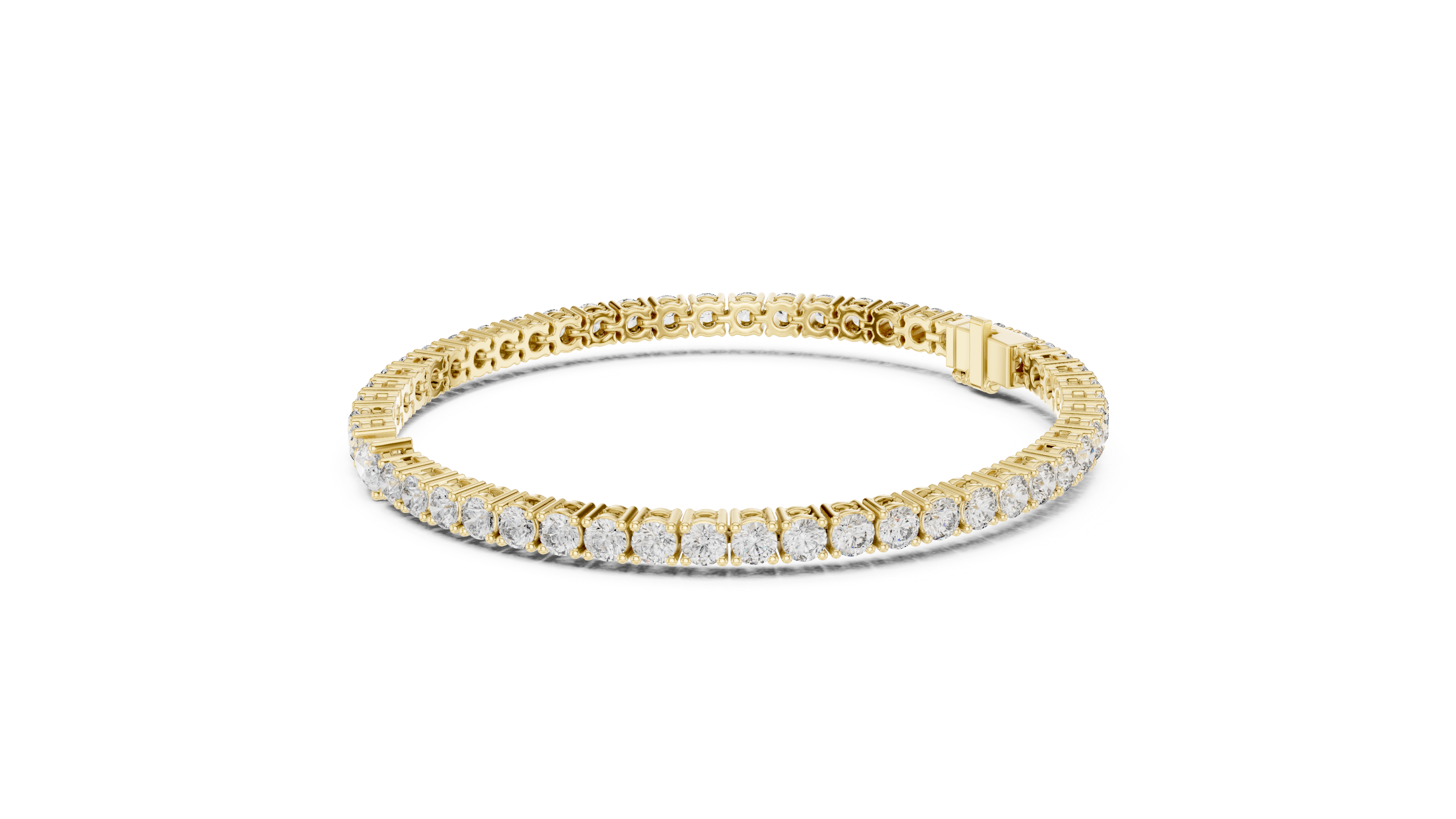 Designer Diamond Tennis Bracelet | Mixed Shape Stones in Rose Gold Plated Setting | Premium Wedding & Party Jewelry