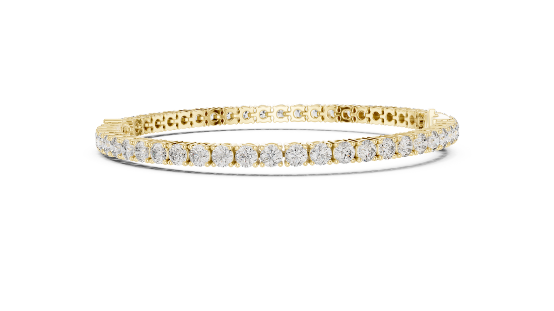 Designer Diamond Tennis Bracelet | Mixed Shape Stones in Rose Gold Plated Setting | Premium Wedding & Party Jewelry