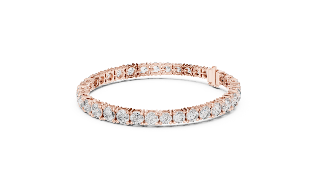 Fine Diamond Bracelet for Women | Round Shapes in White Gold Plated Setting | Elegant & Lightweight Wrist Accessory