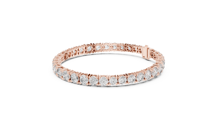 Fine Diamond Bracelet for Women | Round Shapes in White Gold Plated Setting | Elegant & Lightweight Wrist Accessory