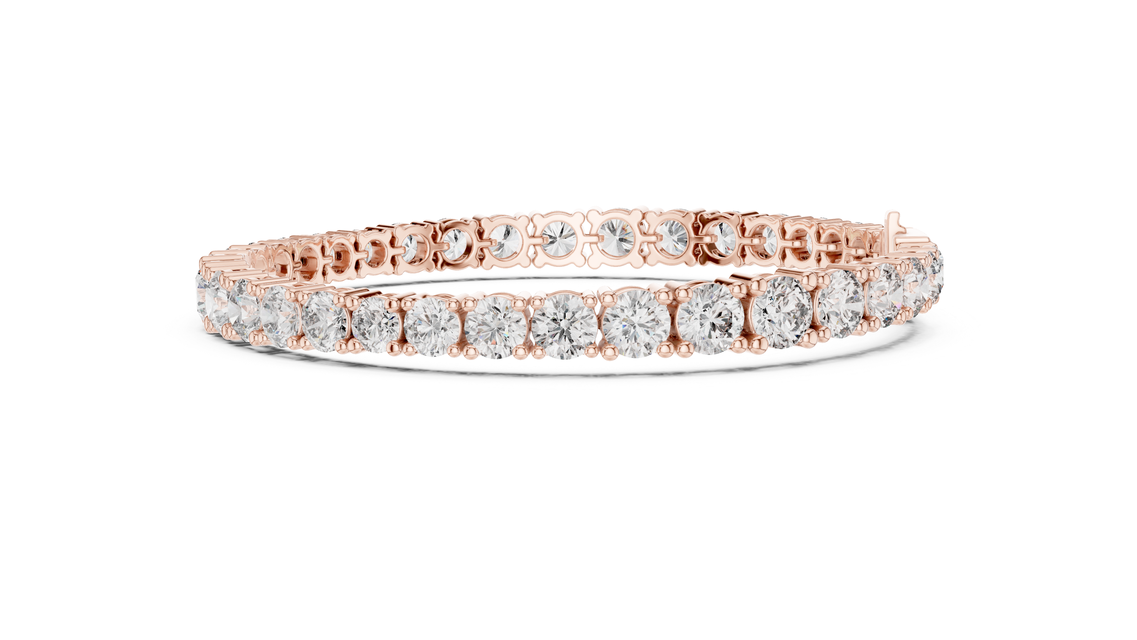 Fine Diamond Bracelet for Women | Round Shapes in White Gold Plated Setting | Elegant & Lightweight Wrist Accessory