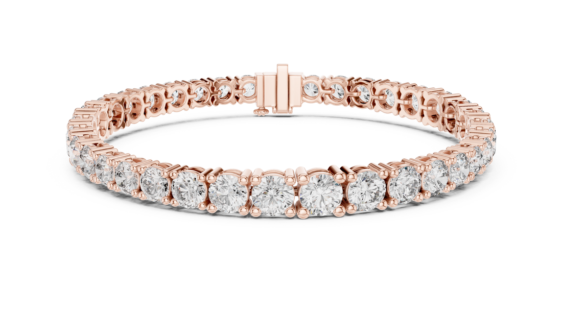 Fine Diamond Bracelet for Women | Round Shapes in White Gold Plated Setting | Elegant & Lightweight Wrist Accessory