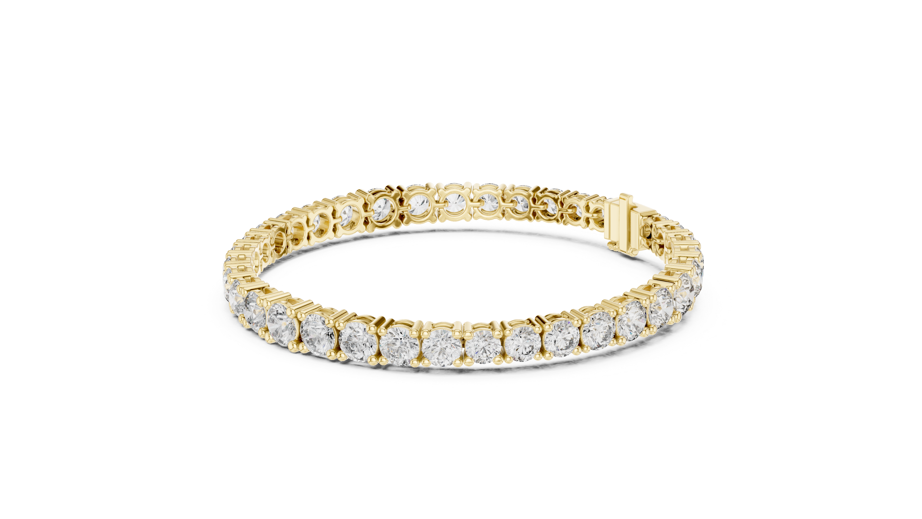 Fine Diamond Bracelet for Women | Round Shapes in White Gold Plated Setting | Elegant & Lightweight Wrist Accessory