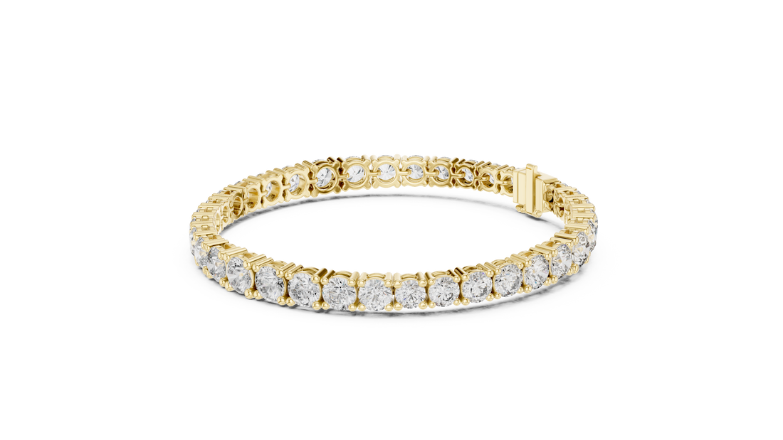 Fine Diamond Bracelet for Women | Round Shapes in White Gold Plated Setting | Elegant & Lightweight Wrist Accessory