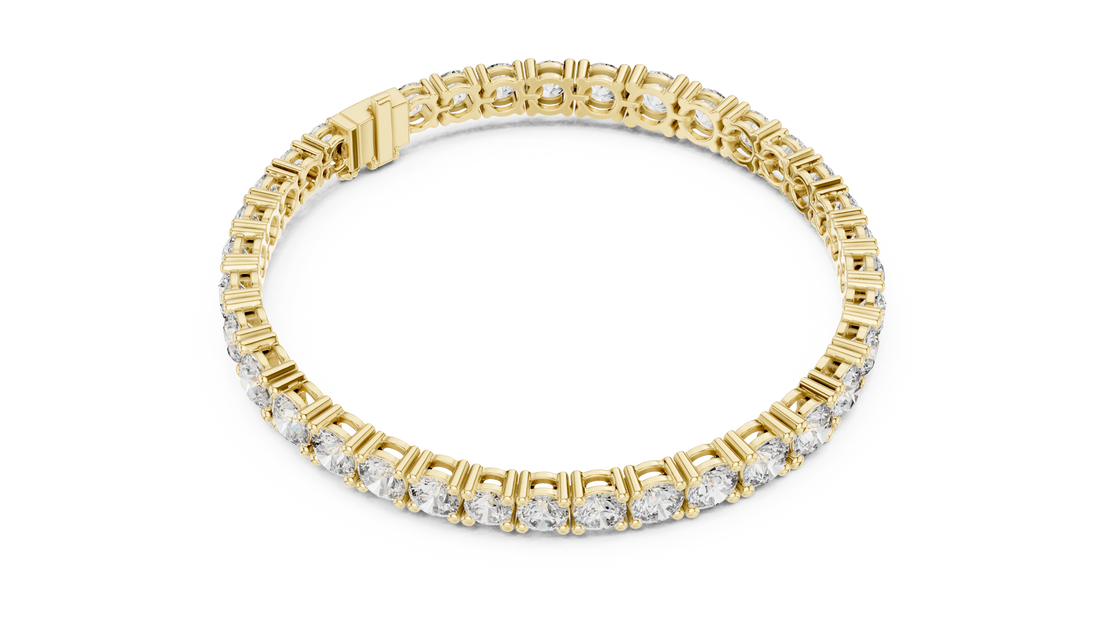 Fine Diamond Bracelet for Women | Round Shapes in White Gold Plated Setting | Elegant & Lightweight Wrist Accessory
