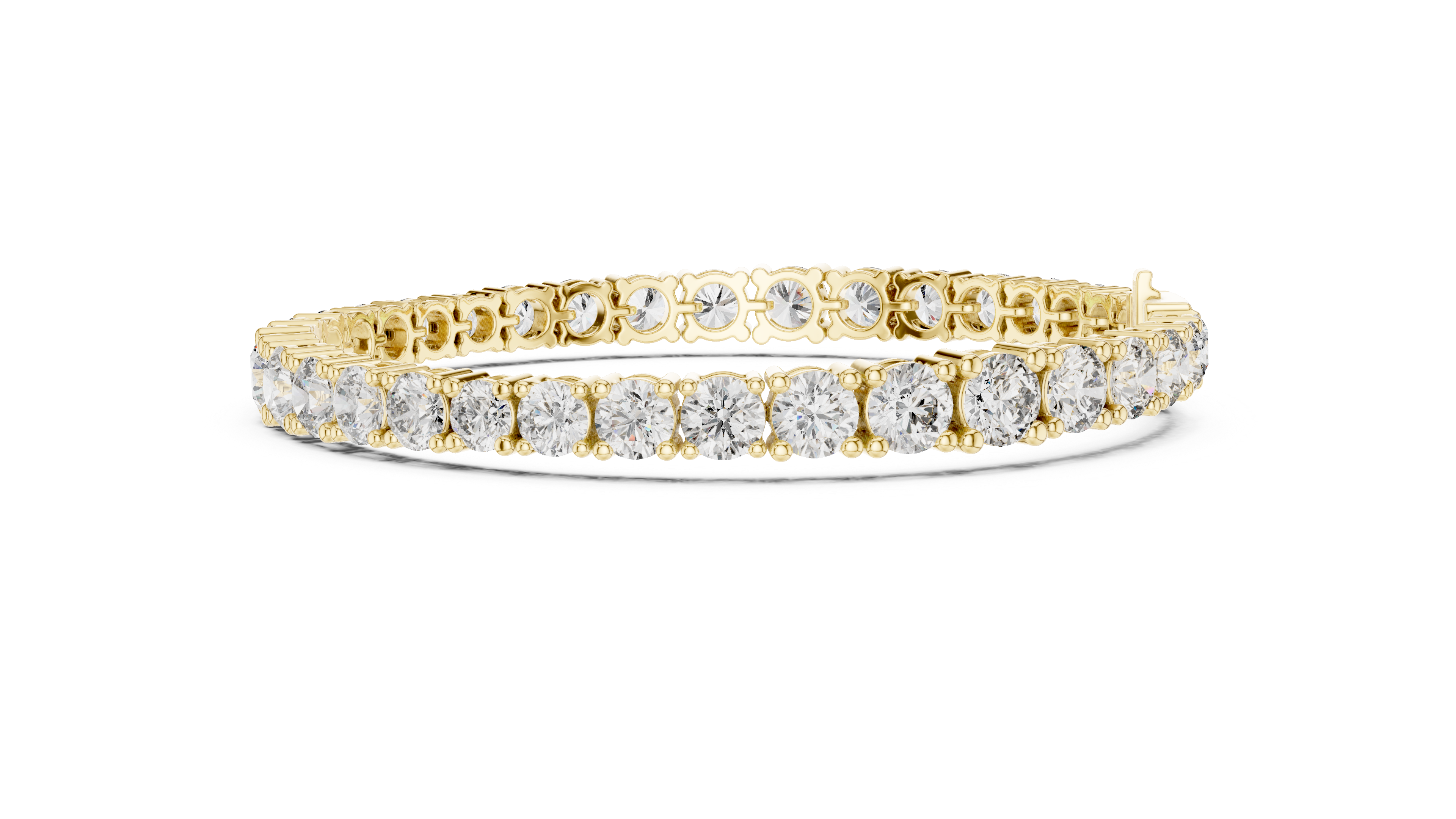 Fine Diamond Bracelet for Women | Round Shapes in White Gold Plated Setting | Elegant & Lightweight Wrist Accessory