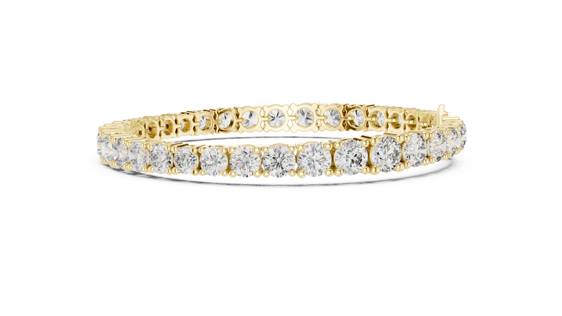 Fine Diamond Bracelet for Women | Round Shapes in White Gold Plated Setting | Elegant & Lightweight Wrist Accessory