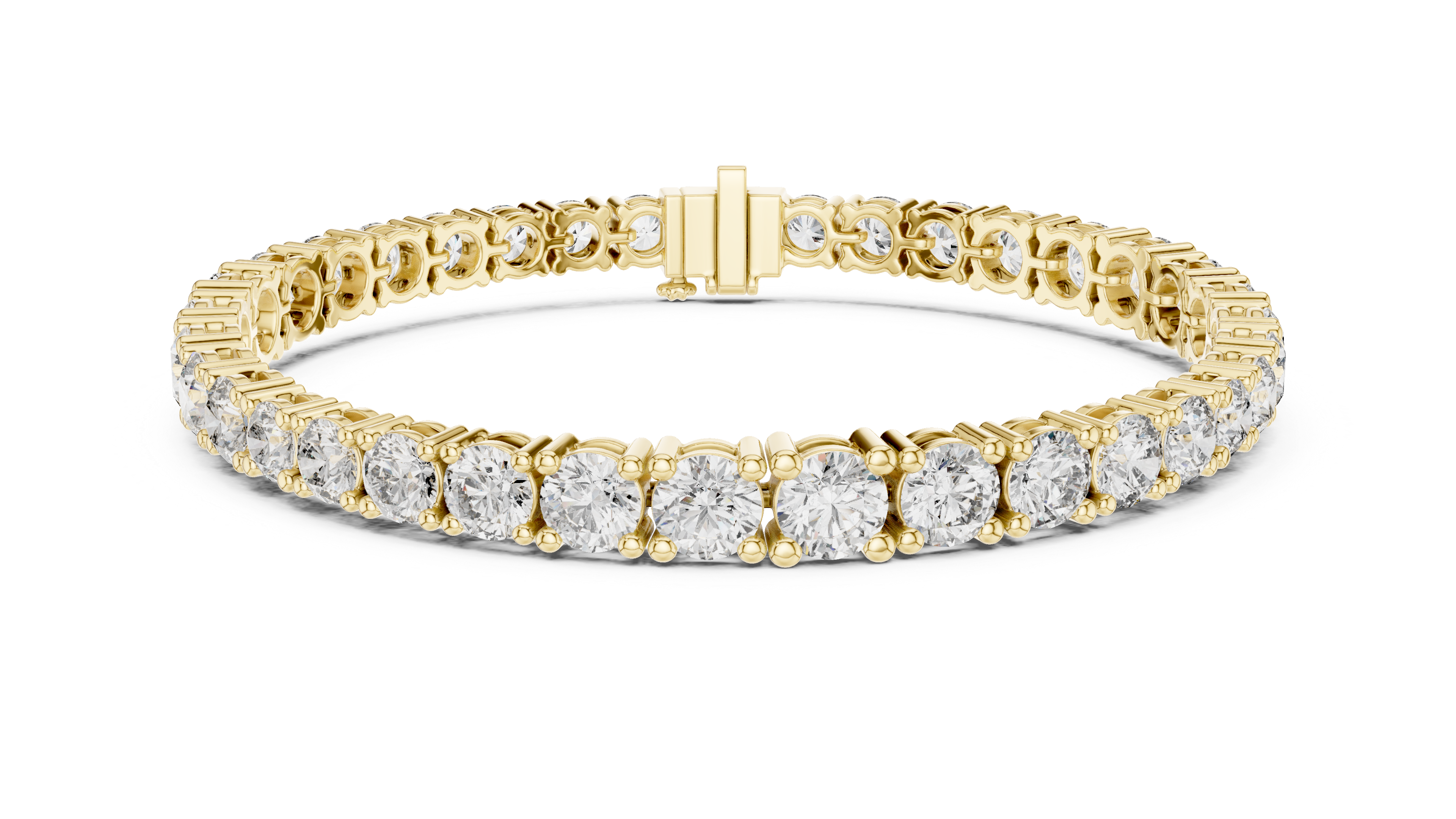 Fine Diamond Bracelet for Women | Round Shapes in White Gold Plated Setting | Elegant & Lightweight Wrist Accessory