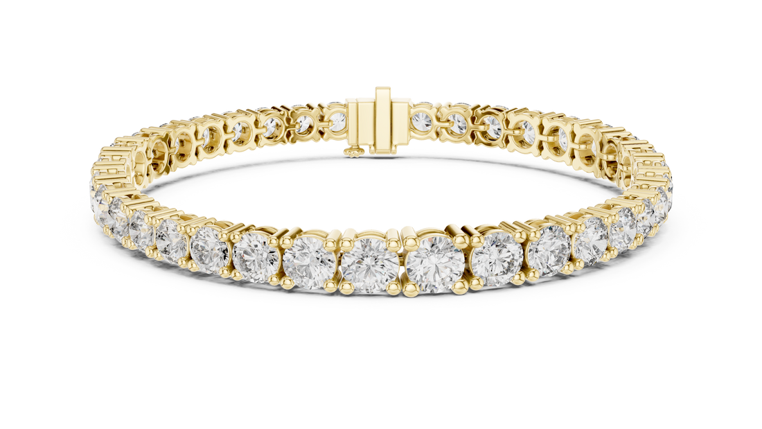 Fine Diamond Bracelet for Women | Round Shapes in White Gold Plated Setting | Elegant & Lightweight Wrist Accessory