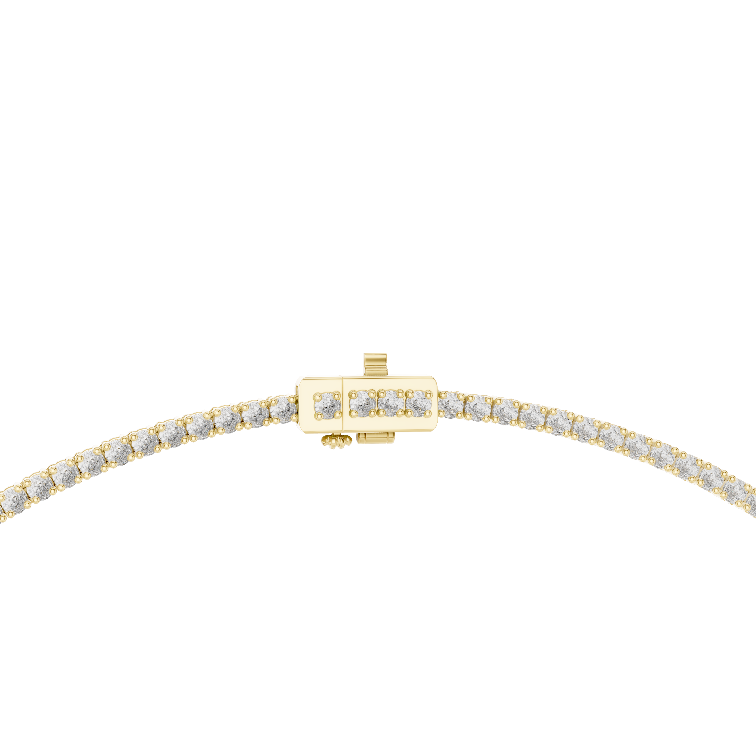 Women’s Luxury Tennis Necklace with Pear Cut Dangling Diamond Pendant Rose Gold Jewelry Gift