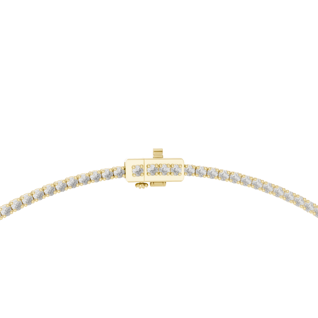 Women’s Luxury Tennis Necklace with Pear Cut Dangling Diamond Pendant Rose Gold Jewelry Gift