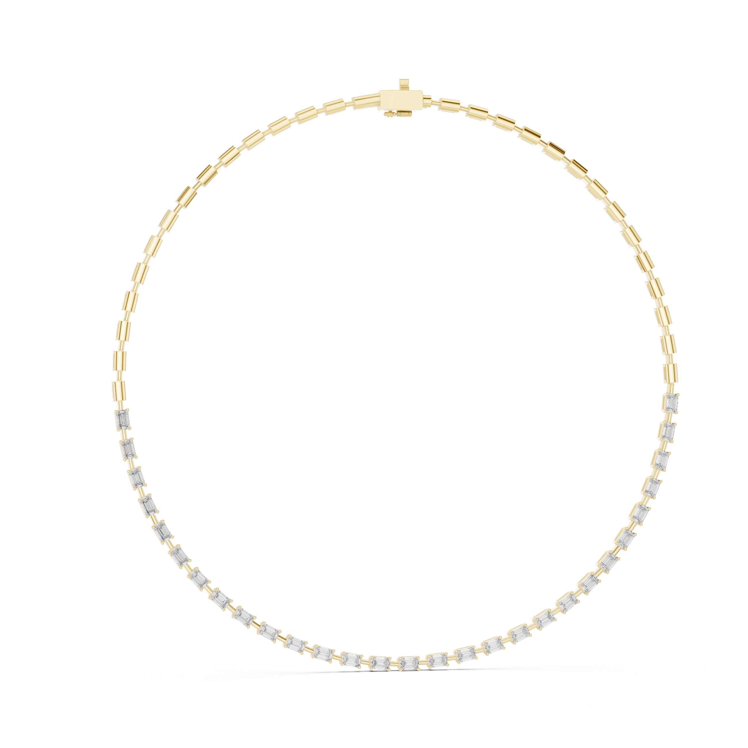 Women’s Luxury Emerald Diamond Necklace in Rose Gold with Cluster Details Wedding Jewelry