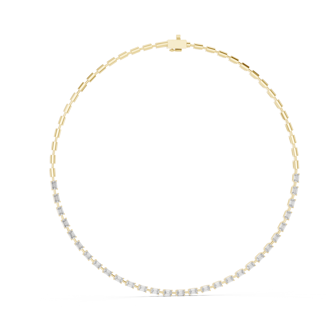 Women’s Luxury Emerald Diamond Necklace in Rose Gold with Cluster Details Wedding Jewelry