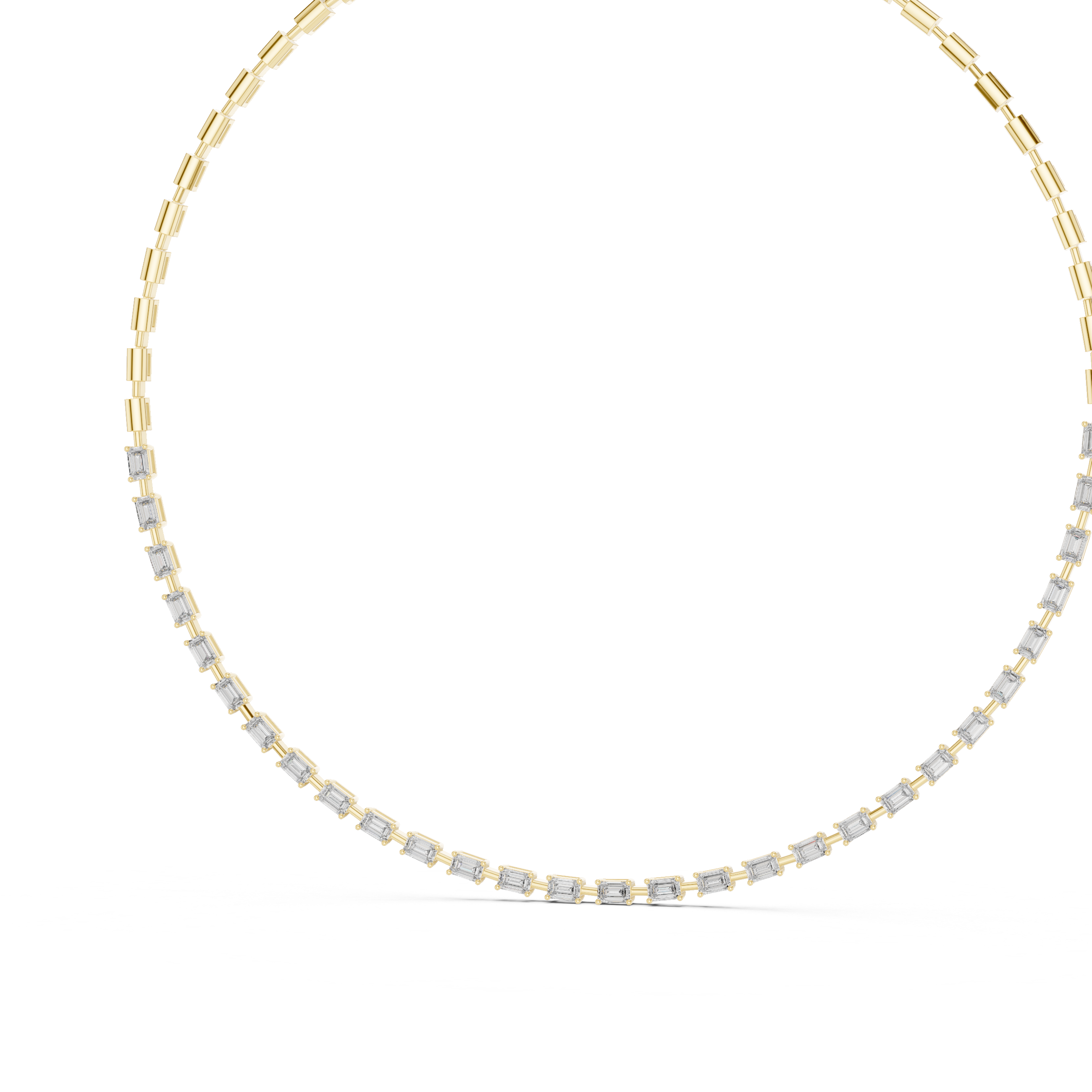 Women’s Luxury Emerald Diamond Necklace in Rose Gold with Cluster Details Wedding Jewelry