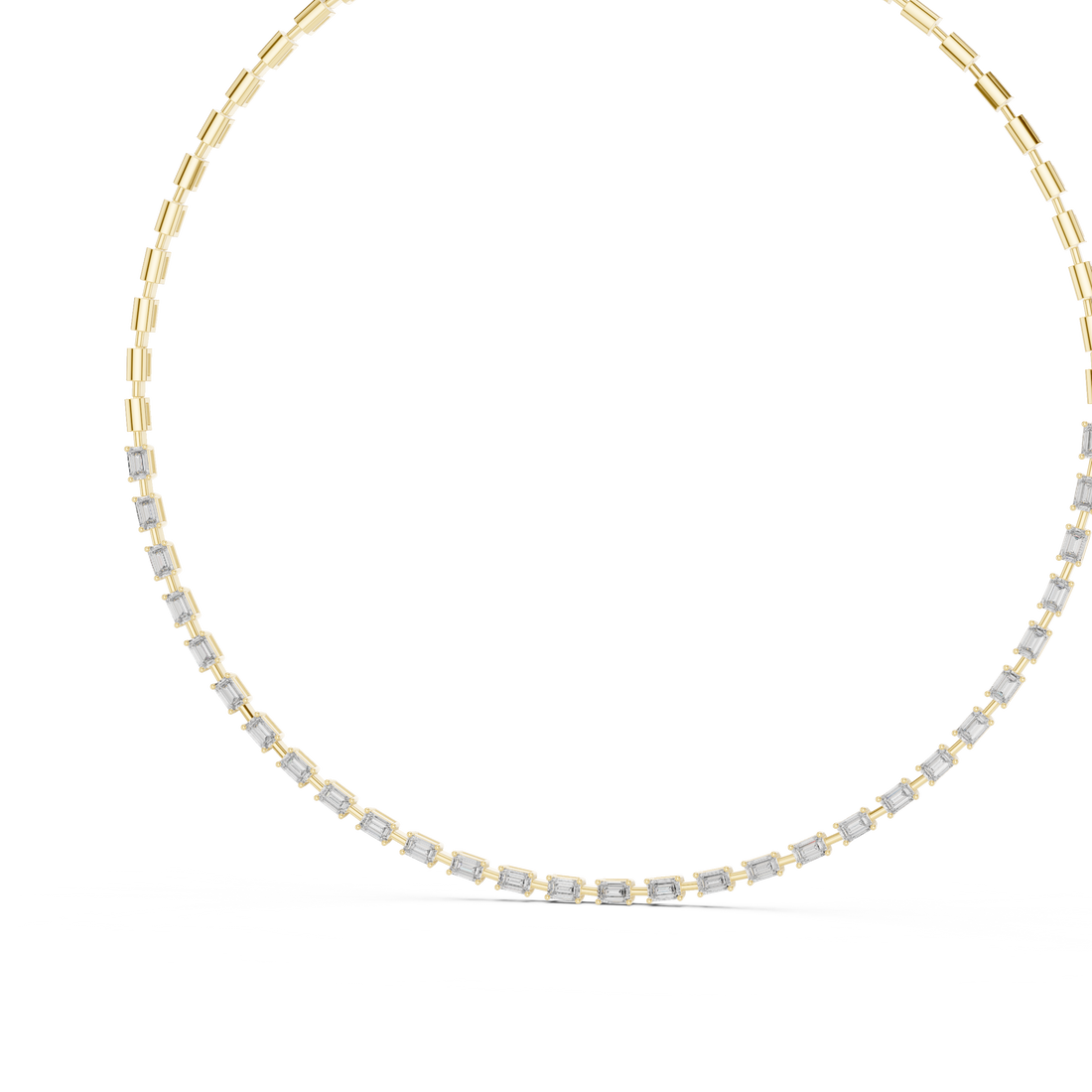 Women’s Luxury Emerald Diamond Necklace in Rose Gold with Cluster Details Wedding Jewelry