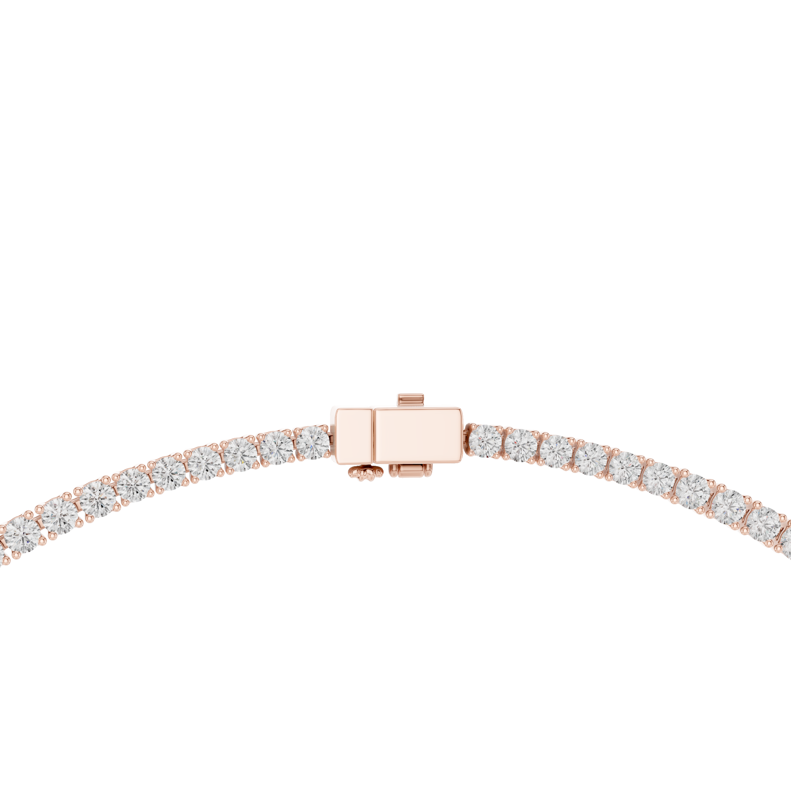 Elegant Oval Diamond Tennis Necklace in White Gold Minimal Luxury Wedding Necklace for Women