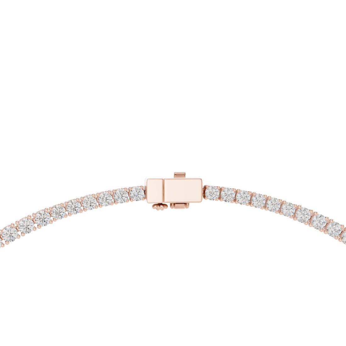 Elegant Oval Diamond Tennis Necklace in White Gold Minimal Luxury Wedding Necklace for Women