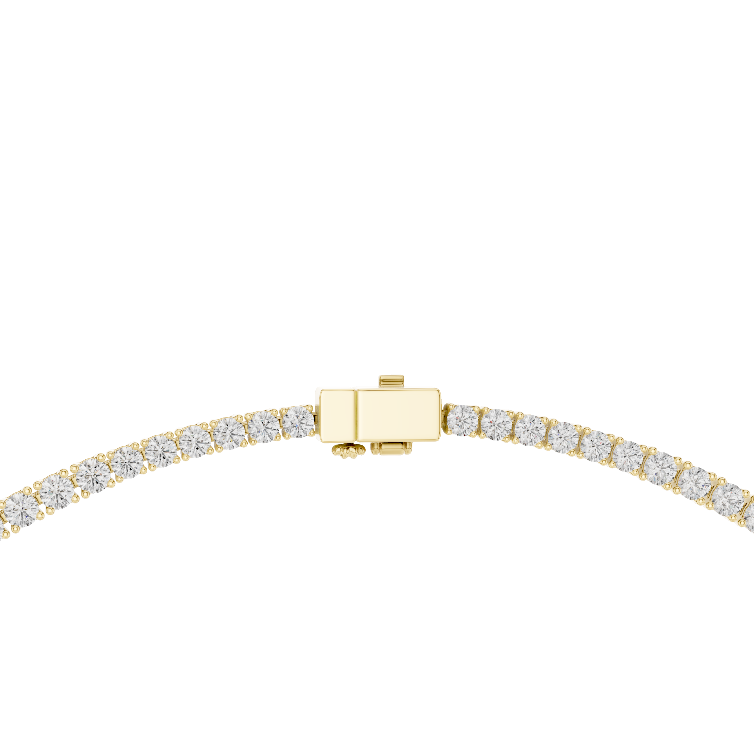 Elegant Oval Diamond Tennis Necklace in White Gold Minimal Luxury Wedding Necklace for Women