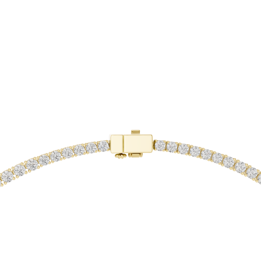Elegant Oval Diamond Tennis Necklace in White Gold Minimal Luxury Wedding Necklace for Women