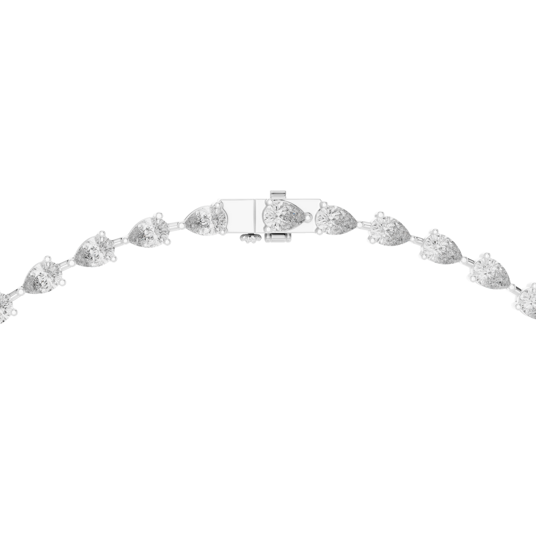 Luxury Diamond Y Necklace with Pear Shaped Stones in Rose Gold Fine Jewelry for Women