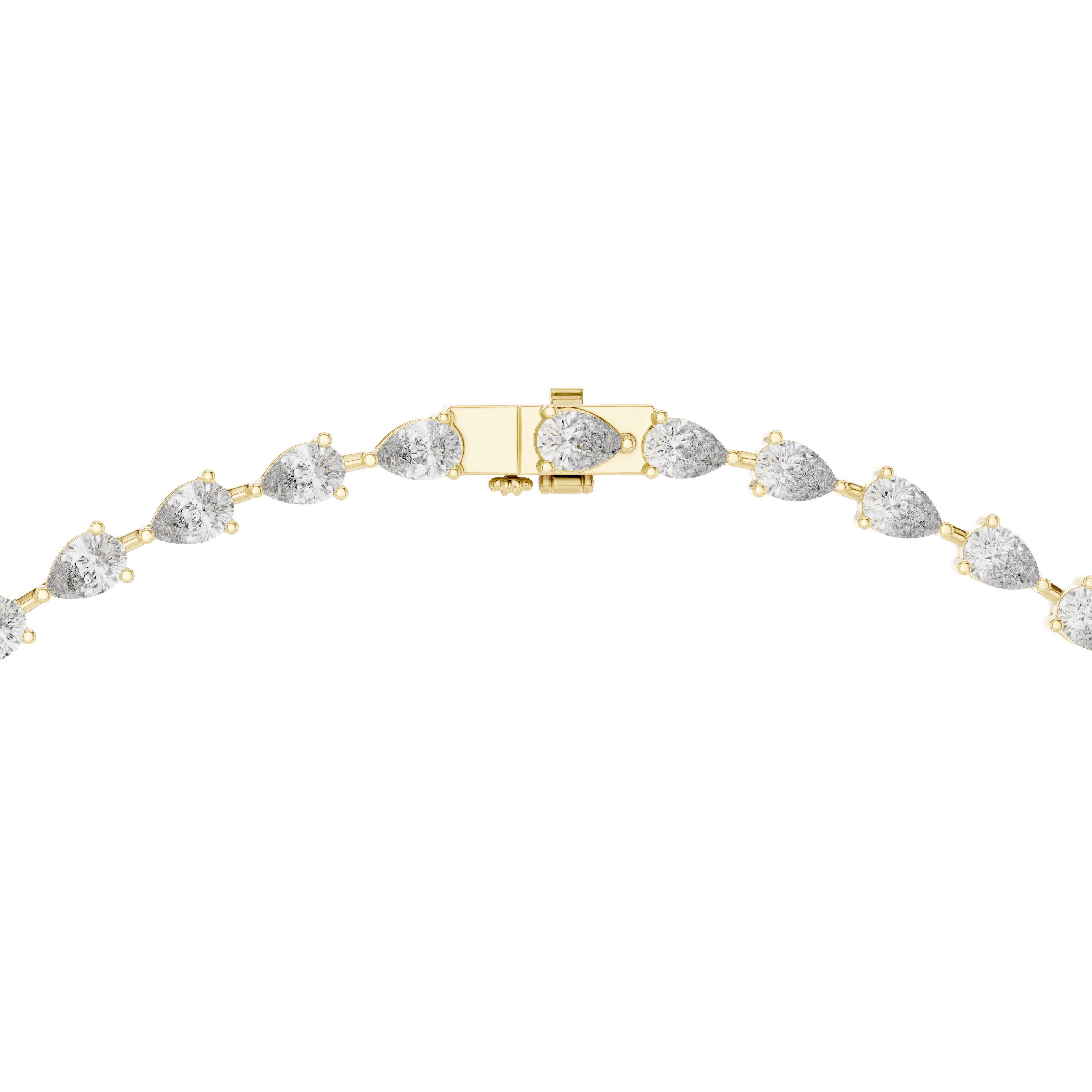 Luxury Diamond Y Necklace with Pear Shaped Stones in Rose Gold Fine Jewelry for Women