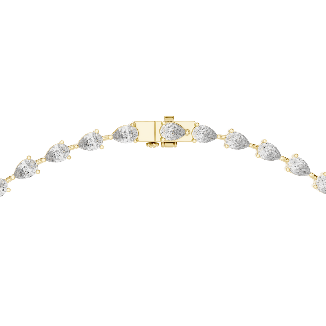 Luxury Diamond Y Necklace with Pear Shaped Stones in Rose Gold Fine Jewelry for Women