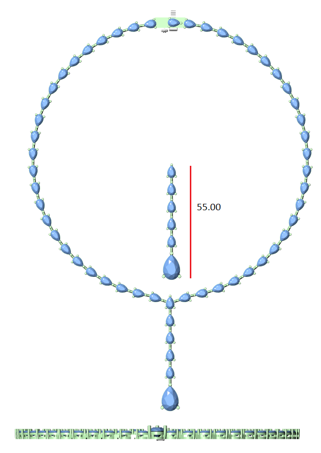 Luxury Diamond Y Necklace with Pear Shaped Stones in Rose Gold Fine Jewelry for Women