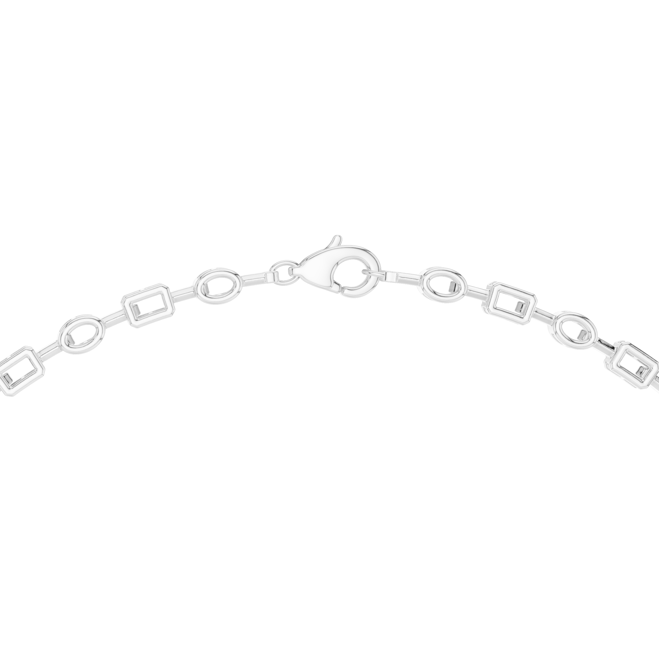 White Gold Diamond Statement Necklace with Emerald Cut Center and Pear Drop Pendant