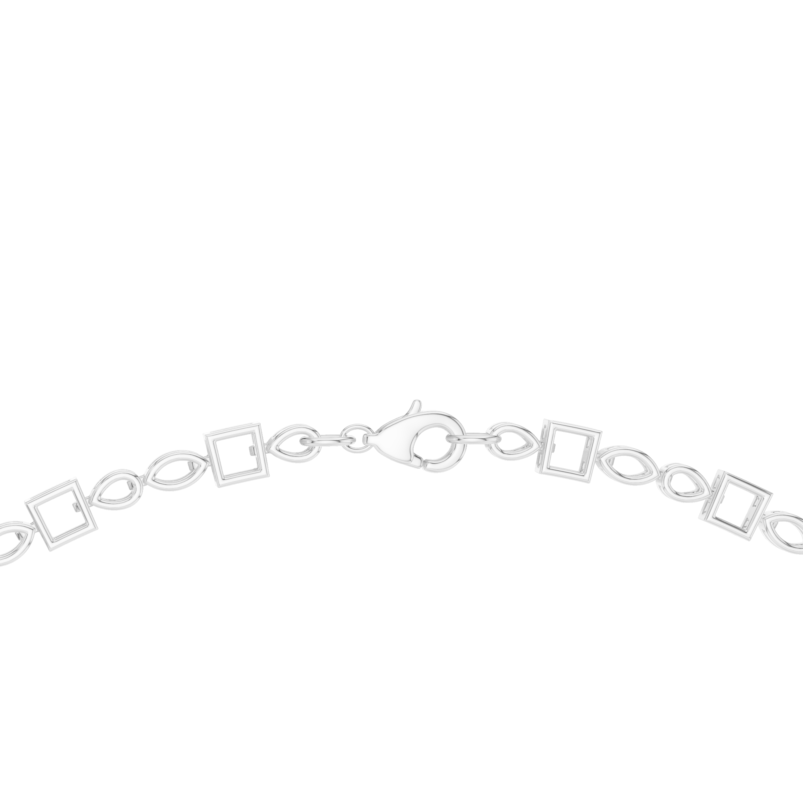 Luxury Fancy Cut Diamond Necklace in Rose Gold Elegant Floral Link Bridal Necklace for Women