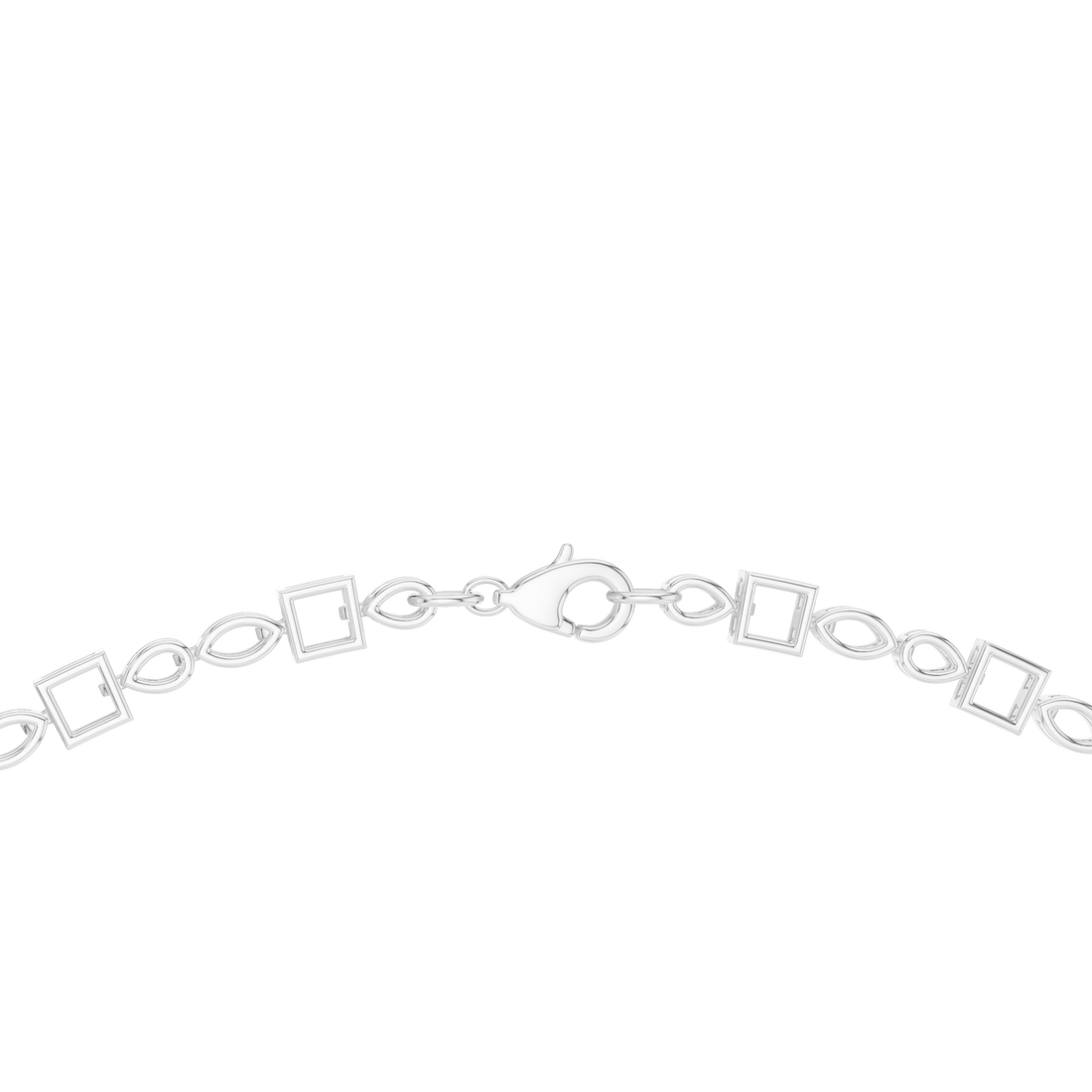 Luxury Fancy Cut Diamond Necklace in Rose Gold Elegant Floral Link Bridal Necklace for Women