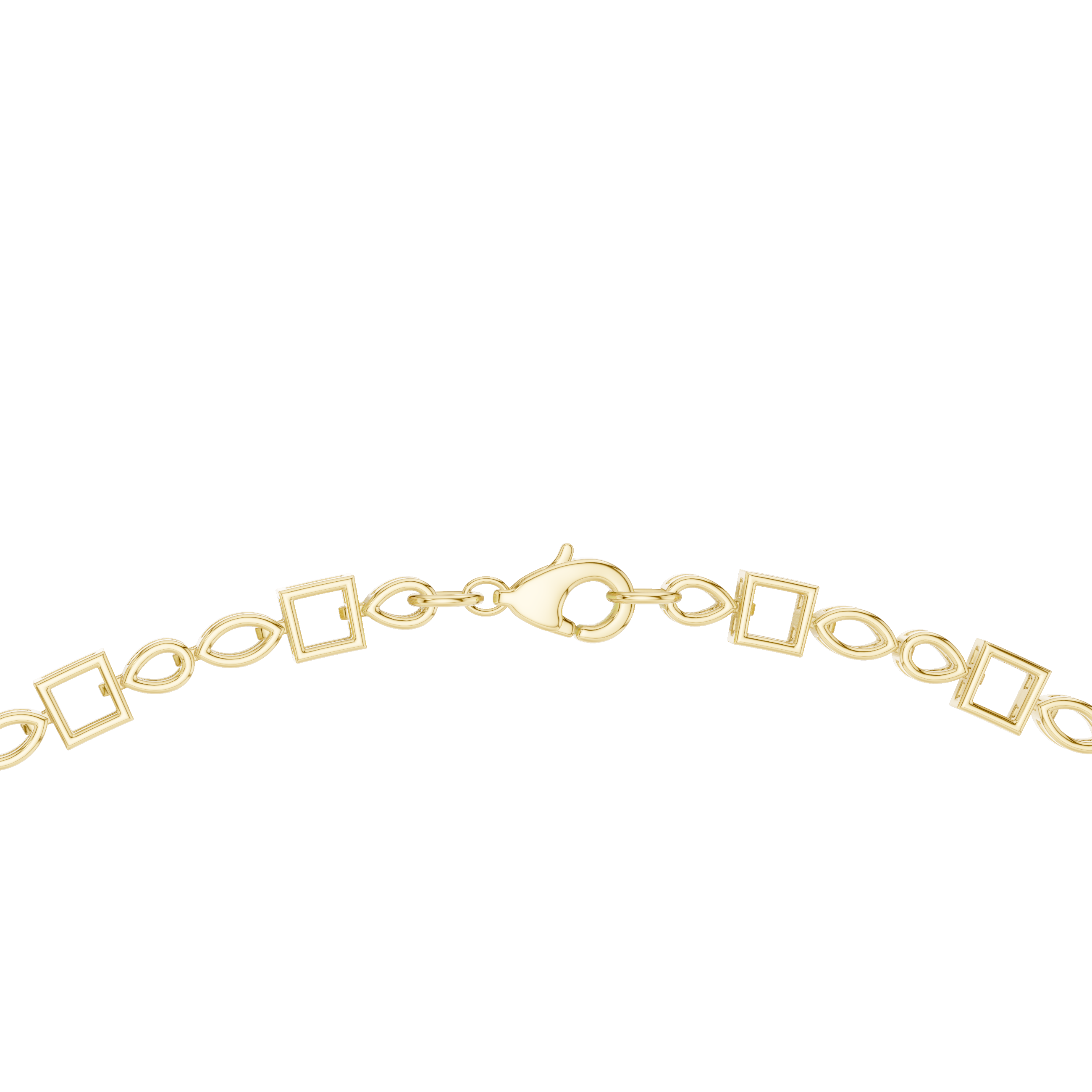 Luxury Fancy Cut Diamond Necklace in Rose Gold Elegant Floral Link Bridal Necklace for Women