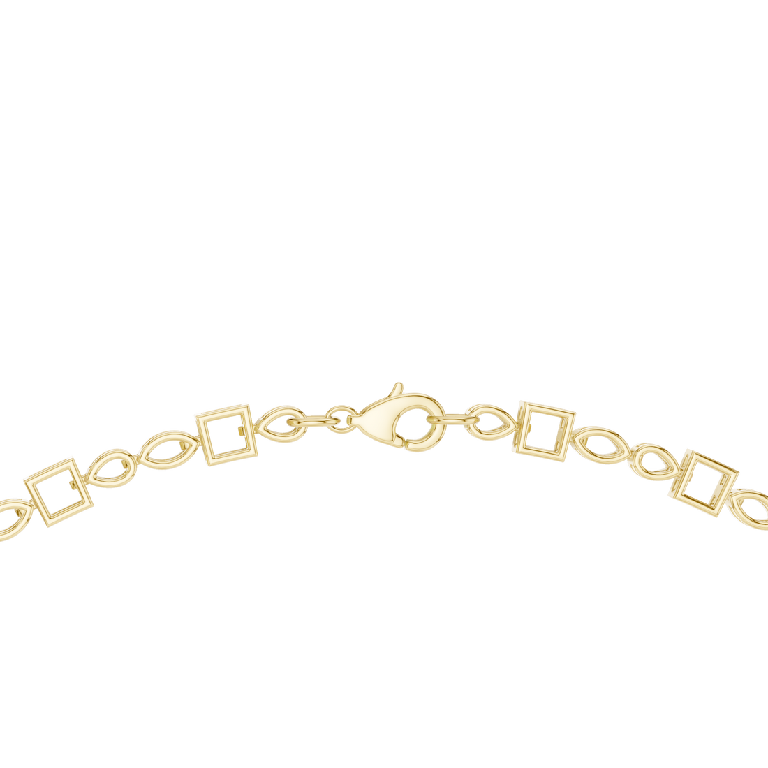 Luxury Fancy Cut Diamond Necklace in Rose Gold Elegant Floral Link Bridal Necklace for Women