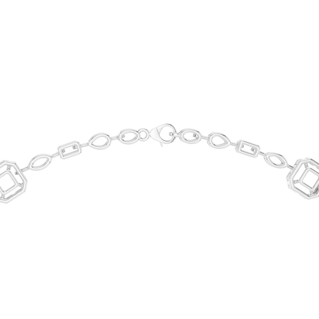 Women’s Luxury Vintage Diamond Necklace with Geometric Details and Elegant Drop Pendant