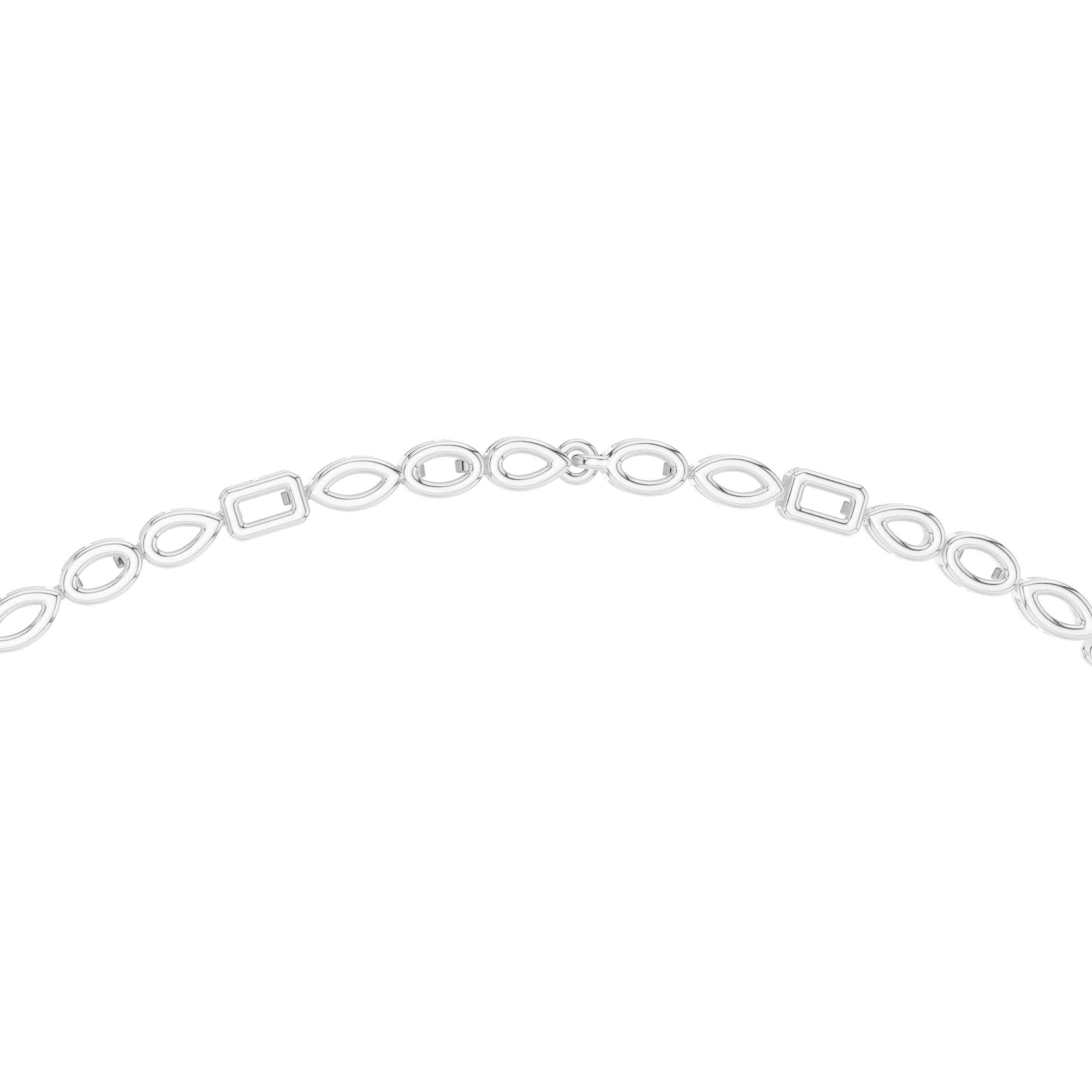 Elegant Geometric Diamond Necklace with Dangling Drop Pendant Fine Jewelry for Women
