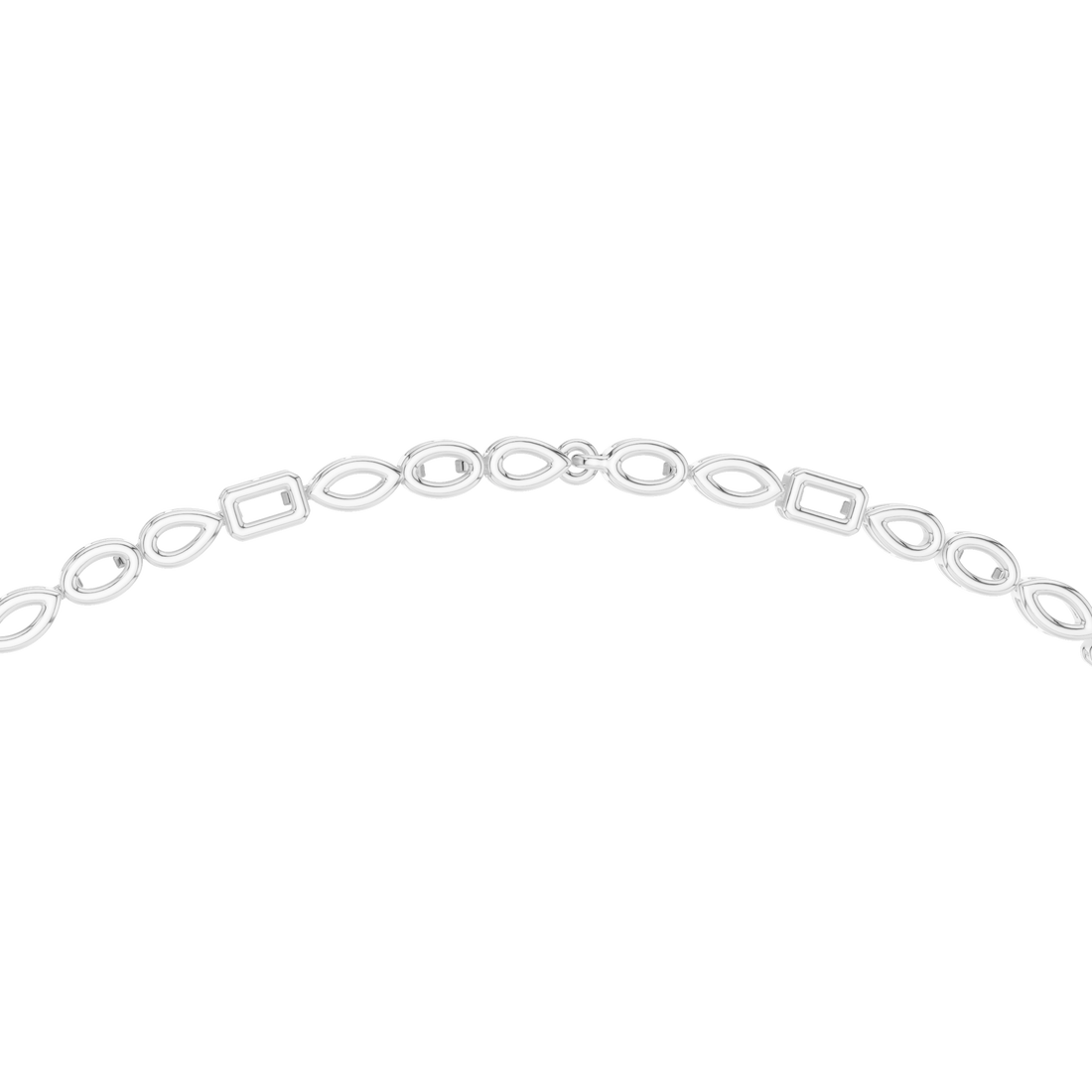 Elegant Geometric Diamond Necklace with Dangling Drop Pendant Fine Jewelry for Women