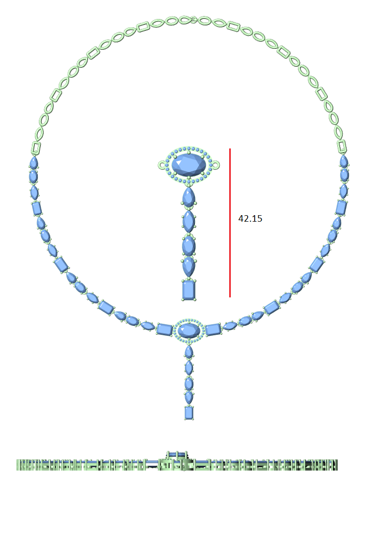Elegant Geometric Diamond Necklace with Dangling Drop Pendant Fine Jewelry for Women