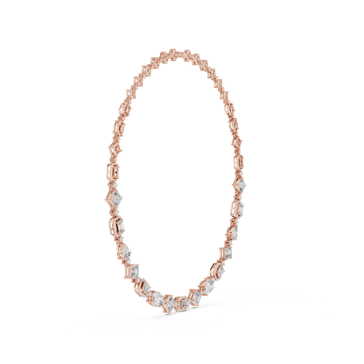 Modern Fancy Diamond Necklace Elegant Wedding Jewelry Gift for Women