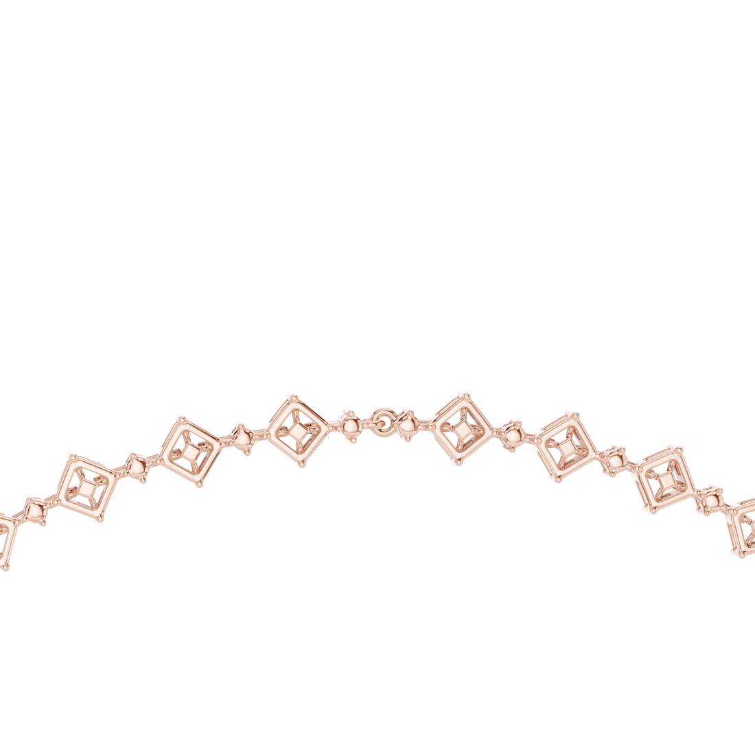 Modern Fancy Diamond Necklace Elegant Wedding Jewelry Gift for Women